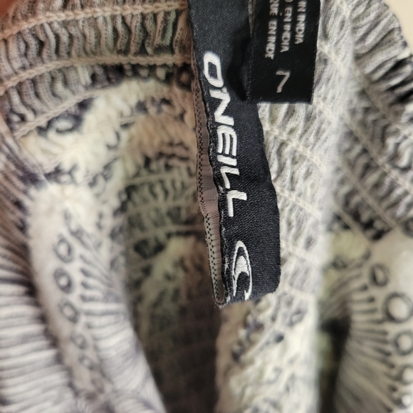 O'Neill Black white grey strapless mini summer dress 7 medium pacsun - Picture 7 of 9
